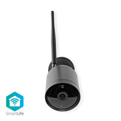Nedis WiFi Smart Outdoor IP-camera | Full HD | Metalen behuizing | Waterdicht (IP65) Pallottola (forma) Telecamera di sicurezza IP Esterno 1920 x 1080 Pixel Soffitto/muro
