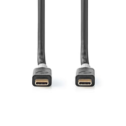 Nedis CCBW64020AT20 cavo USB USB4 Gen 2x2 2 m USB C Nero, Argento