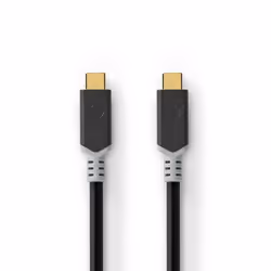 Nedis CCBW64020AT20 cavo USB USB4 Gen 2x2 2 m USB C Nero, Argento