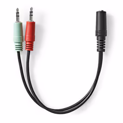 Nedis CAGB22160BK02 cavo audio 0,12 m 3.5mm 2 x 3.5mm Nero - Vista aggiuntiva 3