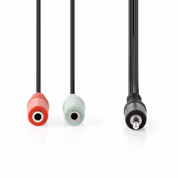 Nedis CAGB22150BK02 cavo audio 0,2 m 3.5mm 2 x 3.5mm Antracite - Vista aggiuntiva 2