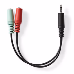 Nedis CAGB22150BK02 cavo audio 0,2 m 3.5mm 2 x 3.5mm Antracite - Vista aggiuntiva 3