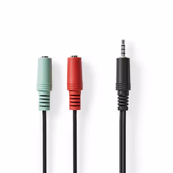 Nedis CAGB22150BK02 cavo audio 0,2 m 3.5mm 2 x 3.5mm Antracite - Vista aggiuntiva 4