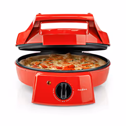 Nedis FCPM100FRD macchina e forno per pizza 1 pizza(e) 1800 W Nero, Rosso