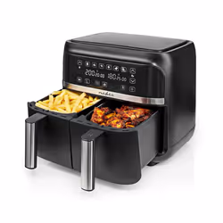 Nedis KAAFD350EBK, Friggitrice ad aria calda, 3,8 L, 40 °C, 200 °C, 60 min, Doppia