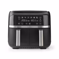 Nedis KAAFD350EBK friggitrice Doppia 3,8 L Indipendente 3000 W Friggitrice ad aria calda Nero