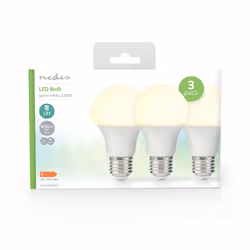 Nedis LBE27A602P3 lampada LED Bianco caldo 2700 K 8,5 W E27 F - Vista aggiuntiva 3