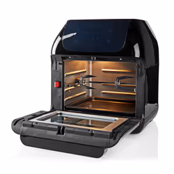 Nedis KAAFO300EBK friggitrice Singolo 12 L Indipendente 1500 W Friggitrice ad aria calda Nero - Vista aggiuntiva 6
