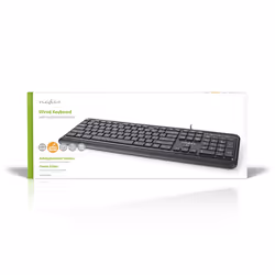 Nedis KBMU200BKUS tastiera Ufficio USB QWERTY US International Nero - Vista aggiuntiva 4
