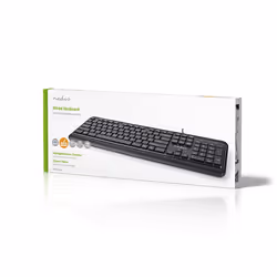 Nedis KBMU200BKUS tastiera Ufficio USB QWERTY US International Nero - Vista aggiuntiva 5