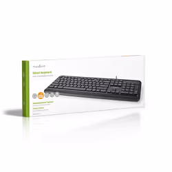 Nedis KBMU200BKUS tastiera Ufficio USB QWERTY US International Nero - Vista aggiuntiva 6