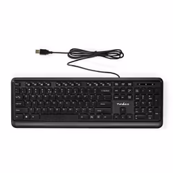 Nedis KBMU200BKUS tastiera Ufficio USB QWERTY US International Nero - Vista aggiuntiva 7
