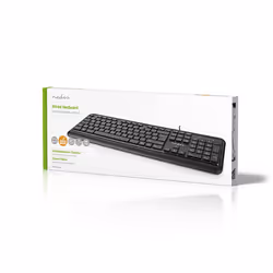 Nedis KBMU200BKDE tastiera Ufficio USB QWERTZ Tedesco Nero - Vista aggiuntiva 5
