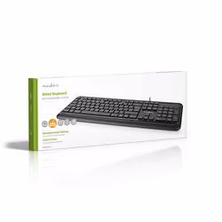 Nedis KBMU200BKDE tastiera Ufficio USB QWERTZ Tedesco Nero - Vista aggiuntiva 6