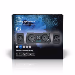 Nedis Gaming Speaker 2-vie Nero Cablato 16 W - Vista aggiuntiva 8