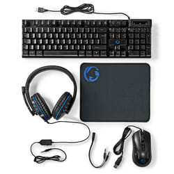 Nedis Gaming Combo Kit tastiera Mouse incluso USB AZERTY Francese Nero