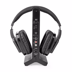 Nedis HPRF321BK cuffia e auricolare Cuffie Wireless A Padiglione TV Base di ricarica Nero - Vista aggiuntiva 3
