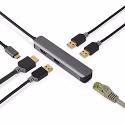 Nedis CCBW64210AT02 replicatore di porte e docking station per laptop Cablato USB 3.2 Gen 1 (3.1 Gen 1) Type-C Antracite - Vista aggiuntiva 7