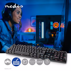 Nedis GKBDM110BKDE tastiera Gaming USB Tedesco Nero - Vista aggiuntiva 2