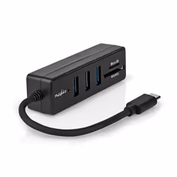 Nedis CCGB64250BK01, Cablato, USB tipo-C, Nero, MicroSD (TransFlash), SD, 5 Gbit/s, dC
