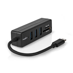 Nedis CCGB64250BK01 replicatore di porte e docking station per laptop Cablato USB tipo-C Nero