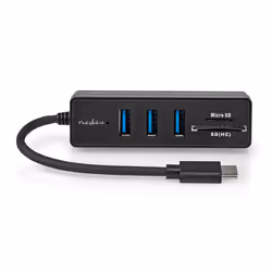 Nedis CCGB64250BK01 replicatore di porte e docking station per laptop Cablato USB tipo-C Nero