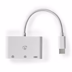 Nedis CCGB64785WT01 hub di interfaccia USB 2.0 Type-C 5000 Mbit/s Bianco
