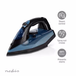 Nedis IRON2000 ferro da stiro Ferro a secco Piastra in Ceramica 2600 W Blu - Vista aggiuntiva 7