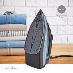 Nedis IRON2000 ferro da stiro Ferro a secco Piastra in Ceramica 2600 W Blu - Vista aggiuntiva 8
