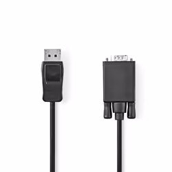 Nedis CCGL37301BK20, 2 m, VGA (D-Sub), DisplayPort, Maschio, Maschio, Dritto
