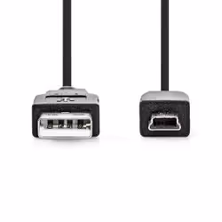 Nedis CCGL60300BK10 cavo USB USB 2.0 1 m USB A Mini-USB B Nero - Vista aggiuntiva 2