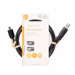 Nedis CCGL60300BK10 cavo USB USB 2.0 1 m USB A Mini-USB B Nero - Vista aggiuntiva 3