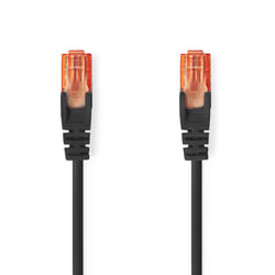 Nedis CCGL85200BK05 cavo di rete Nero 0,5 m Cat6 U/UTP (UTP)