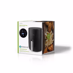 Nedis KAAF140BK friggitrice Singolo 3 L Indipendente 1500 W Friggitrice ad aria calda Nero - Vista aggiuntiva 7