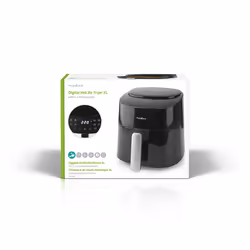 Nedis KAAF160BK friggitrice Singolo 4,2 L Indipendente 1300 W Friggitrice ad aria calda Nero - Vista aggiuntiva 6