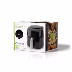 Nedis KAAF160BK friggitrice Singolo 4,2 L Indipendente 1300 W Friggitrice ad aria calda Nero - Vista aggiuntiva 7