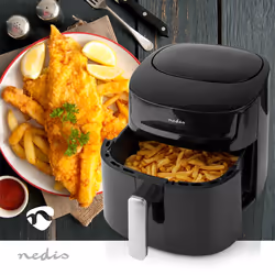 Nedis KAAF170BK friggitrice Singolo 7,2 L Indipendente 1800 W Friggitrice ad aria calda Nero - Vista aggiuntiva 2