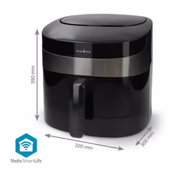 Nedis KAAF180BKW friggitrice Singolo 7,2 L Indipendente 1800 W Friggitrice ad aria calda Nero - Vista aggiuntiva 7