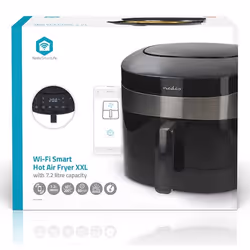 Nedis KAAF180BKW friggitrice Singolo 7,2 L Indipendente 1800 W Friggitrice ad aria calda Nero - Vista aggiuntiva 8
