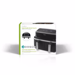 Nedis KAAF320BK friggitrice Doppia 4,2 L Indipendente 2600 W Friggitrice ad aria calda Nero - Vista aggiuntiva 7
