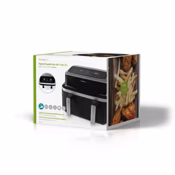 Nedis KAAF320BK friggitrice Doppia 4,2 L Indipendente 2600 W Friggitrice ad aria calda Nero - Vista aggiuntiva 8