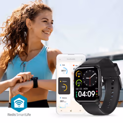 Nedis BTSW30BK smartwatch e orologio sportivo 4,29 cm (1.69") LCD Digitale Touch screen Nero - Vista aggiuntiva 2