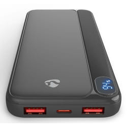 Nedis PBKPD20W125BK batteria portatile Polimeri di litio (LiPo) 10000 mAh Nero