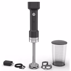 KitchenAid Frullatore a Immersione Senza Fili con Batteria Rimovibile 12V, Frullatore ad immersione, 0,7 L, Nero