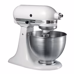 KitchenAid 5K45SSEWH Sbattitore con base 275 W Metallico, Bianco - Vista aggiuntiva 4