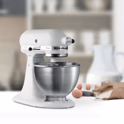 KitchenAid 5K45SSEWH Sbattitore con base 275 W Metallico, Bianco - Vista aggiuntiva 6