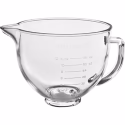 KitchenAid 5KSM5GB, Singolo, Trasparente, 4,8 L, Vetro, oncia fluida, Cina
