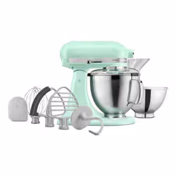 KitchenAid 5KSM195PSESD Sbattitore con base 300 W Colore menta, Argento - Vista aggiuntiva 2