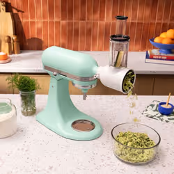 KitchenAid 5KSM195PSESD Sbattitore con base 300 W Colore menta, Argento - Vista aggiuntiva 8