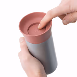 BergHOFF Leo 3950124 tazza da viaggio 330 ml Rosso, Acciaio inox Acciaio inox